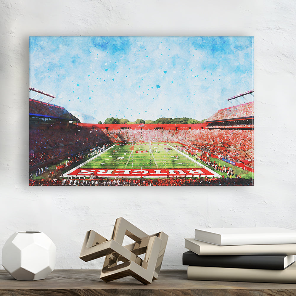 Ballpark Stadium On Rutgers In New Jersey, Canvas Art Decor Print, Painting Art, Canvas Print Wall Art Home Decor