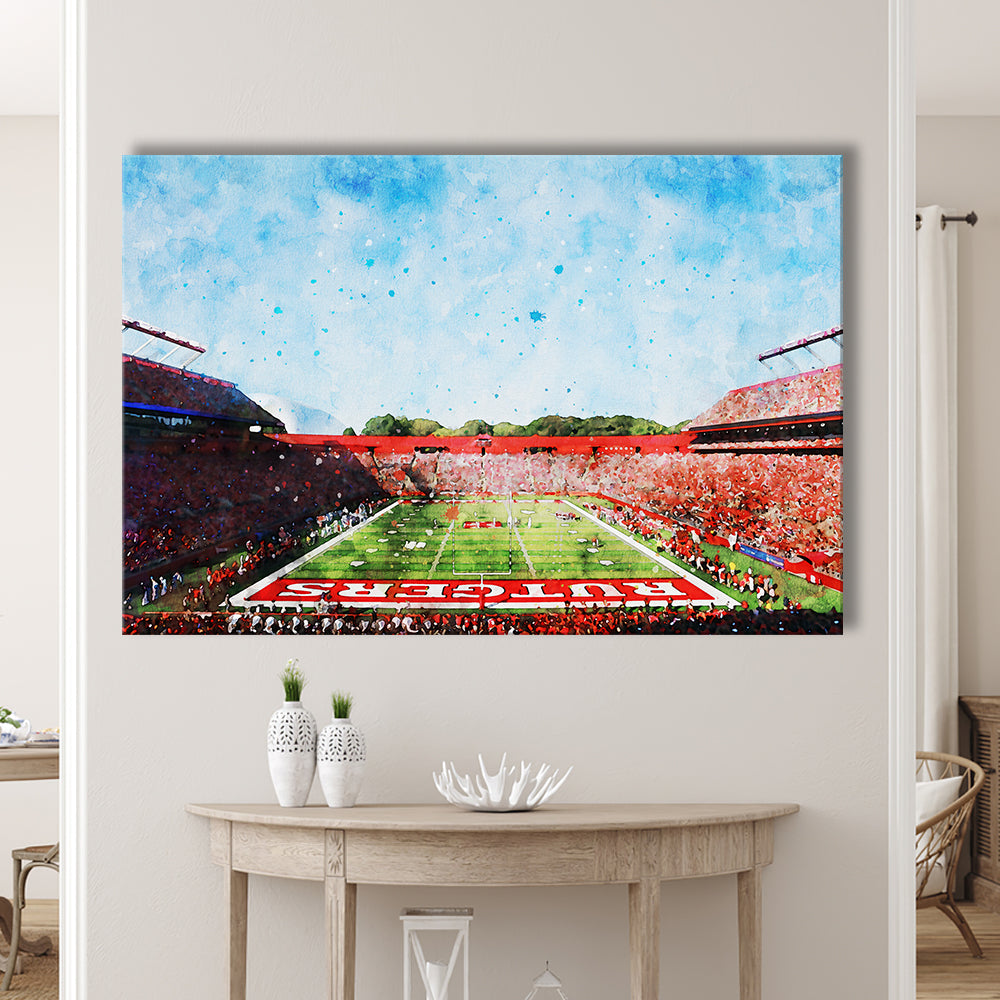 Ballpark Stadium On Rutgers In New Jersey, Canvas Art Decor Print, Painting Art, Canvas Print Wall Art Home Decor