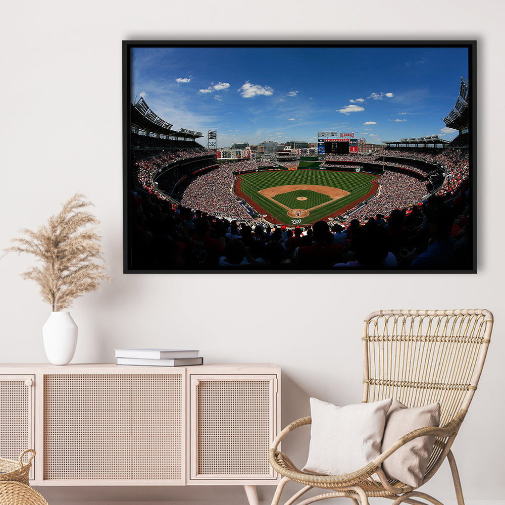 Ballpark in Washington, Stadium Canvas, Sport Art, Framed Canvas Print Wall Art, Floating Frame