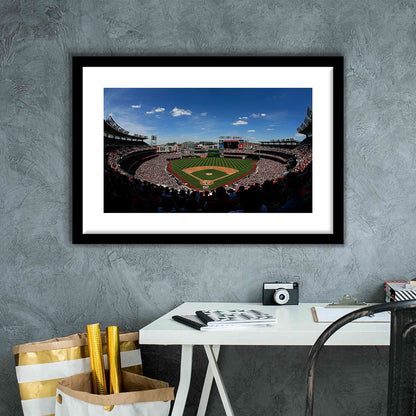 Ballpark in Washington, Stadium Canvas, Sport Art, Gift for him, White Border Framed Art Print Wall Decor