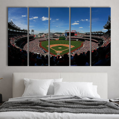 Ballpark in Washington, Stadium Canvas, Sport Art, 5 Panel B, Extra Large Canvas, Canvas Print Wall Art