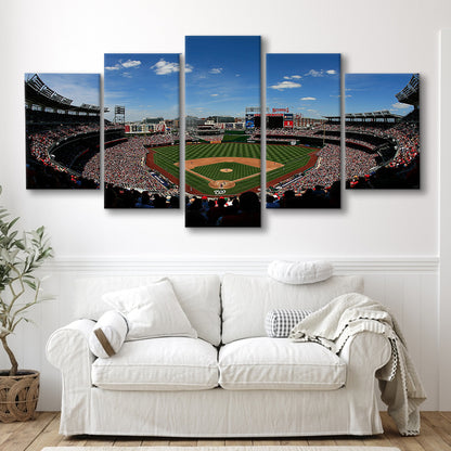 Ballpark in Washington, Stadium Canvas, Sport Art, Gift for him, 5 Panel, Large Canvas, Canvas Print Wall Art