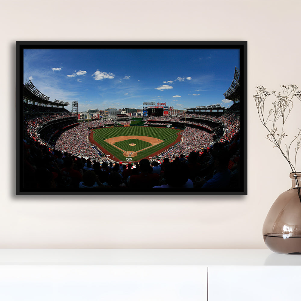 Ballpark in Washington, Stadium Canvas, Sport Art, Framed Canvas Print Wall Art, Floating Frame
