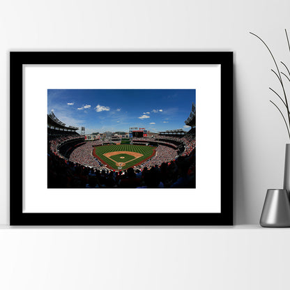 Ballpark in Washington, Stadium Canvas, Sport Art, Gift for him, White Border Framed Art Print Wall Decor