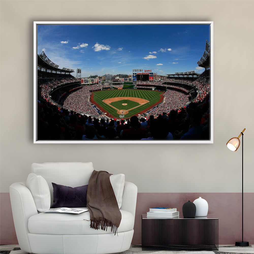 Ballpark in Washington, Stadium Canvas, Sport Art, Framed Canvas Print Wall Art, Floating Frame