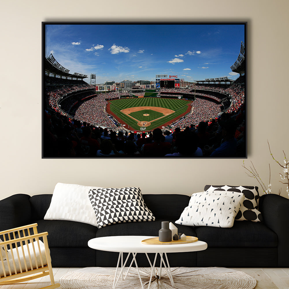 Ballpark in Washington, Stadium Canvas, Sport Art, Framed Canvas Print Wall Art, Floating Frame