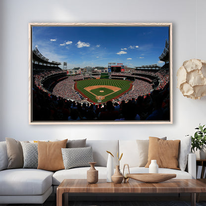 Ballpark in Washington, Stadium Canvas, Sport Art, Framed Canvas Print Wall Art, Floating Frame