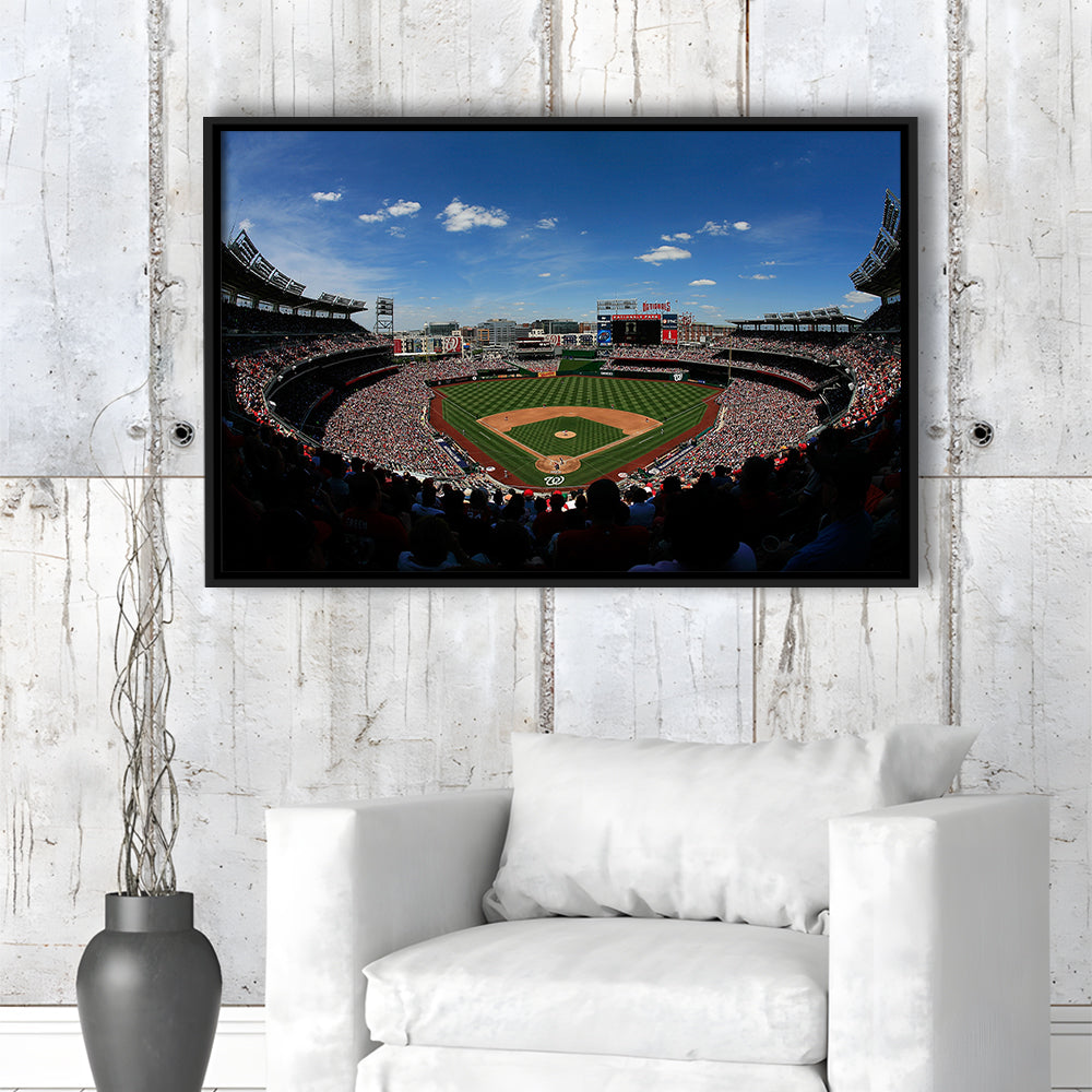 Ballpark in Washington, Stadium Canvas, Sport Art, Framed Canvas Print Wall Art, Floating Frame