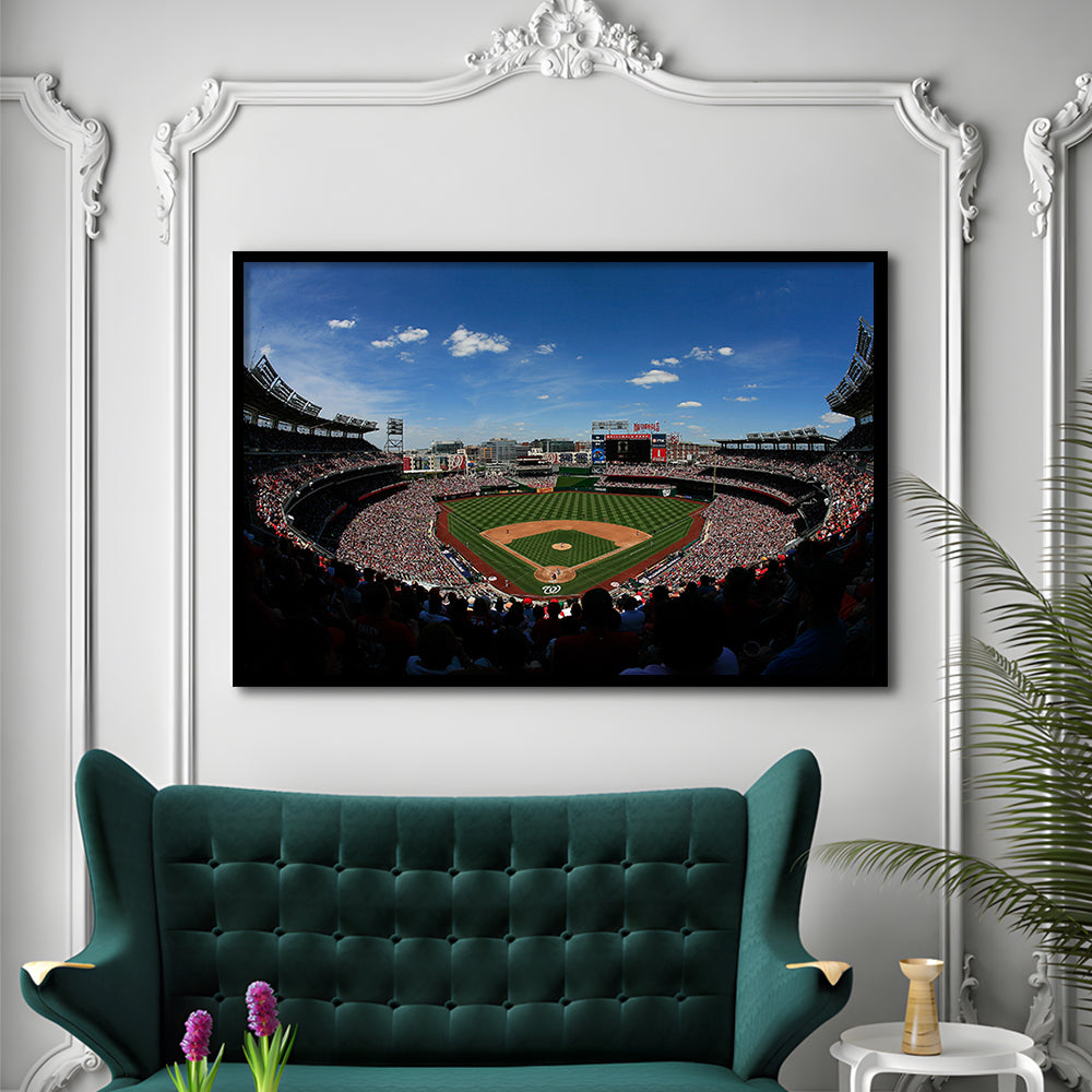 Ballpark in Washington, Stadium Canvas, Sport Art, Gift for him, Framed Art Print Wall Decor, Picture Framed