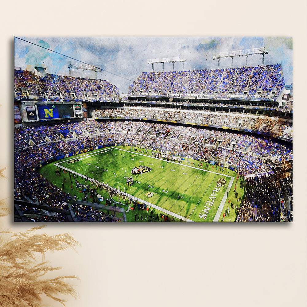 Baltimore Ravens MT Bank Stadium American Football Stadium, Canvas Print Wall Art Home Decor