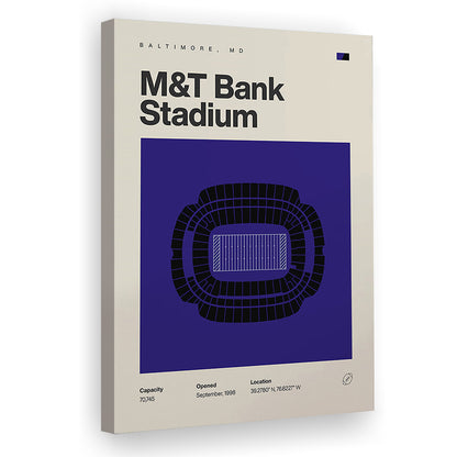 Baltimore Ravens Stadium Print, M&T Bank Stadium Print, Fan Gifts, Sport Art, Canvas Print Wall Art