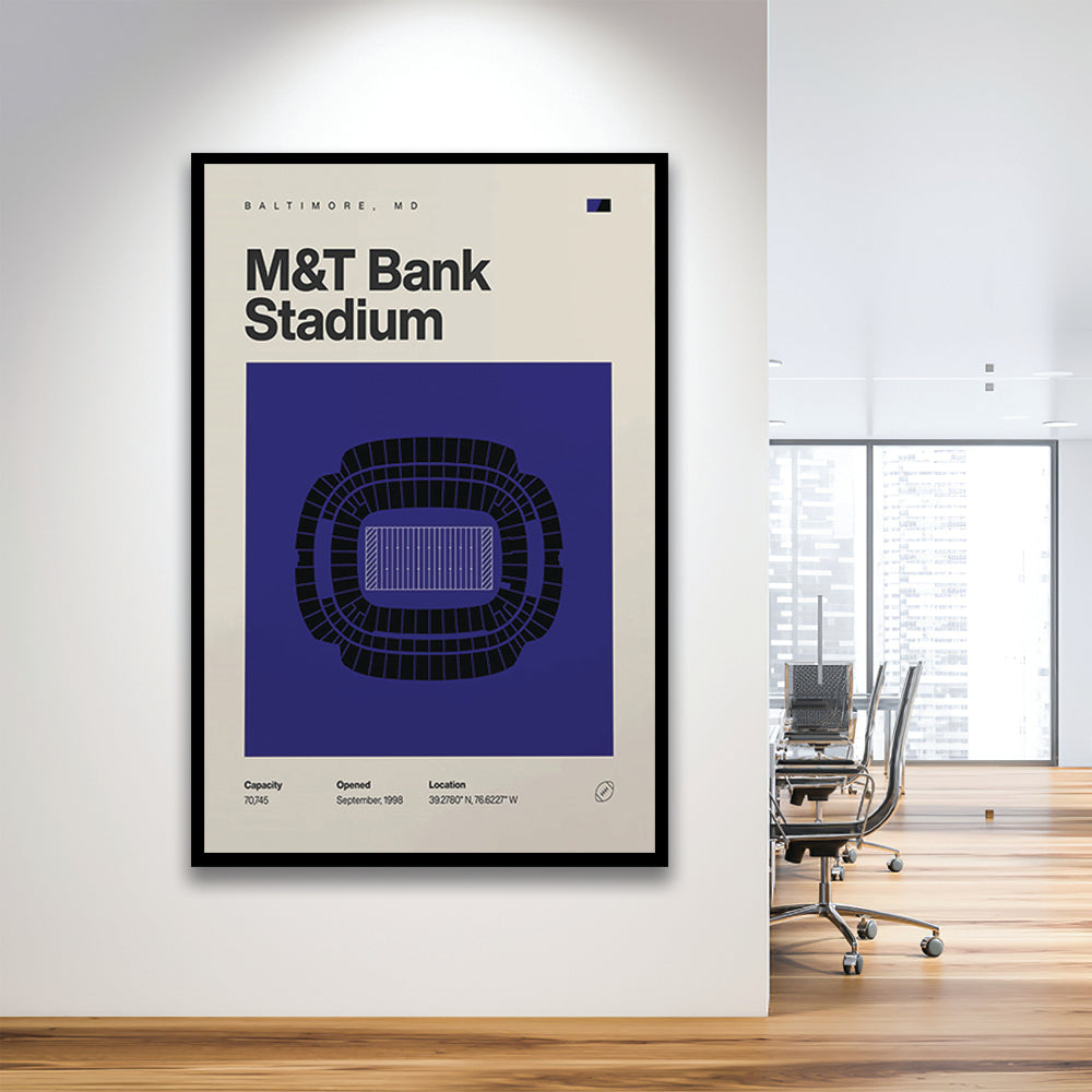 Baltimore Ravens Stadium Print, M&T Bank Stadium Print, Gifts for him, Sport Art, Framed Art Print Wall Decor