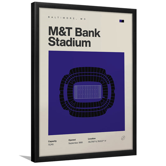 Baltimore Ravens Stadium Print, M&T Bank Stadium Print, Gifts for him, Sport Art, Framed Art Print Wall Decor