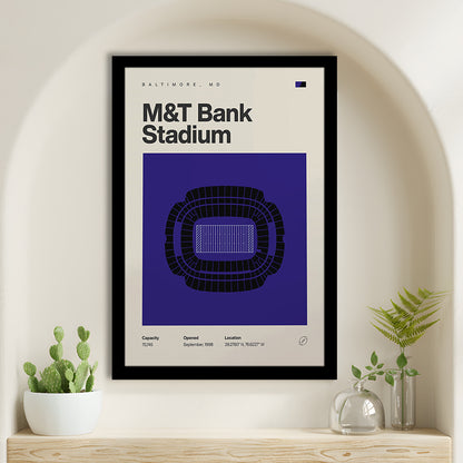 Baltimore Ravens Stadium Print, M&T Bank Stadium Print, Gifts for him, Sport Art, Framed Art Print Wall Decor