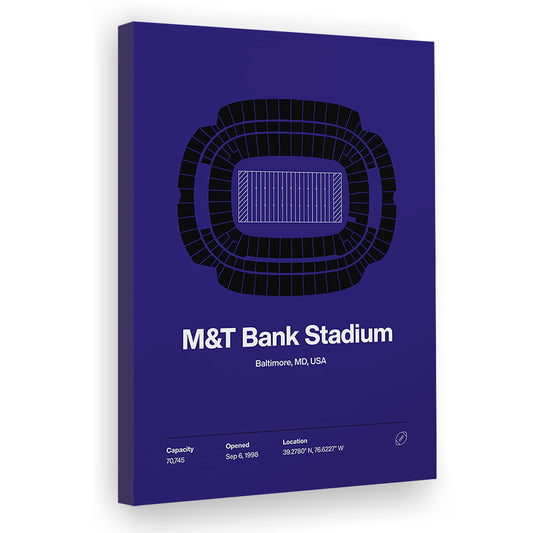 Baltimore Ravens Stadium Print, M&T Bank Stadium Print V1, Fan Gifts, Sport Art, Canvas Print Wall Art
