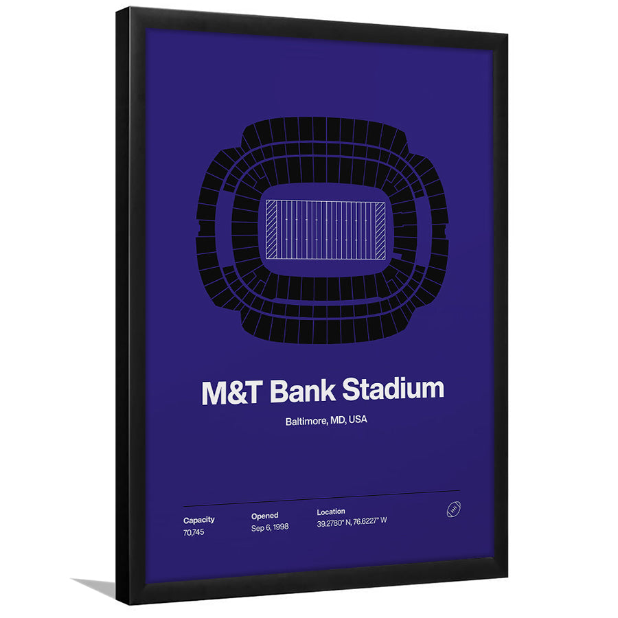Baltimore Ravens Stadium Print, M&T Bank Stadium Print V1, Gifts for him, Sport Art, Framed Art Print Wall Decor