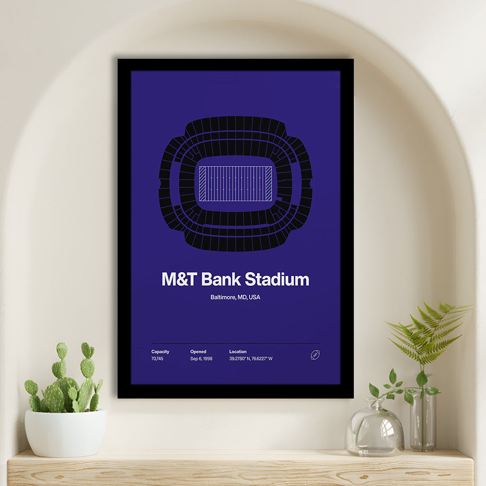 Baltimore Ravens Stadium Print, M&T Bank Stadium Print V1, Gifts for him, Sport Art, Framed Art Print Wall Decor