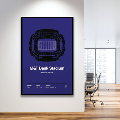 Baltimore Ravens Stadium Print, M&T Bank Stadium Print V1, Gifts for him, Sport Art, Framed Art Print Wall Decor