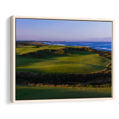 Bandon Dunes Golf Courses Hole 16, Bandon, Oregon, Floating Framed Canvas Print Wall Art