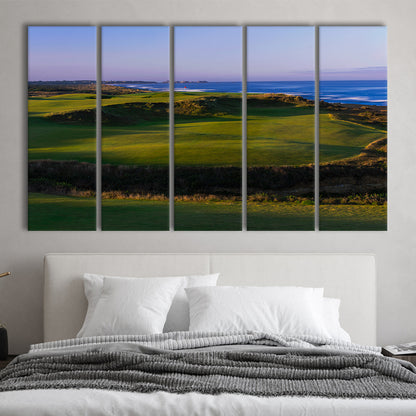 Bandon Dunes Golf Courses Hole 16, Bandon, Oregon, Golf Art Print, Extra Large Canvas Print Wall Art