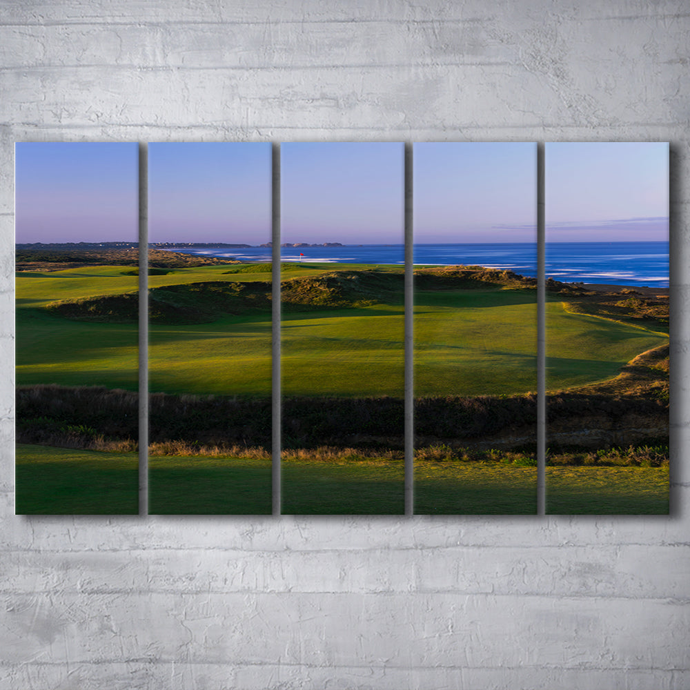 Bandon Dunes Golf Courses Hole 16, Bandon, Oregon, Golf Art Print, Extra Large Canvas Print Wall Art
