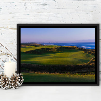 Bandon Dunes Golf Courses Hole 16, Bandon, Oregon, Floating Framed Canvas Print Wall Art