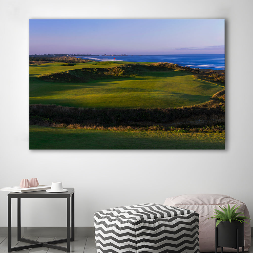 Bandon Dunes Golf Courses Hole 16, Bandon, Oregon, Golf Art Print,Gifts Golf Lover