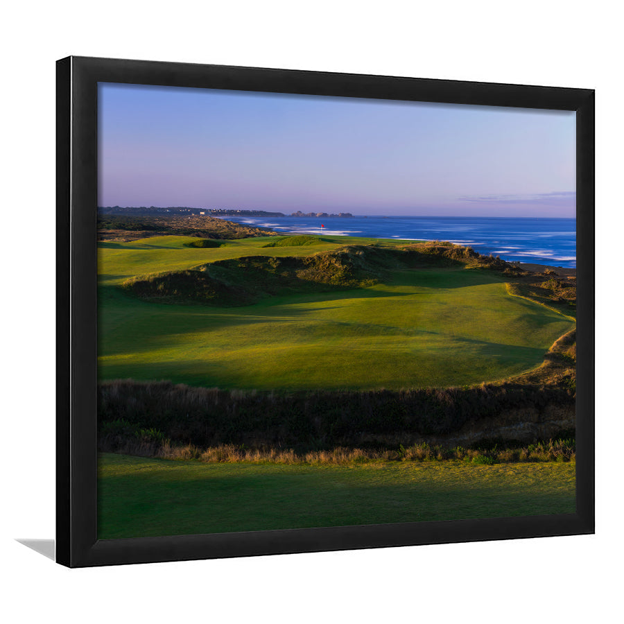 Bandon Dunes Golf Courses Hole 16, Bandon, Oregon, Framed Art Print Wall Decor, Picture Framed