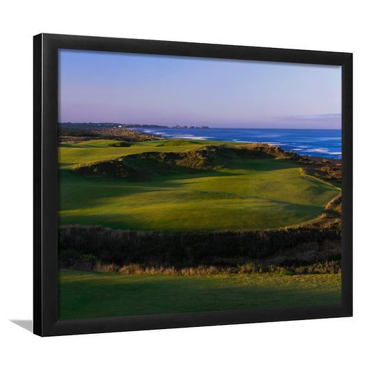 Bandon Dunes Golf Courses Hole 16, Bandon, Oregon, Framed Art Print Wall Decor, Picture Framed
