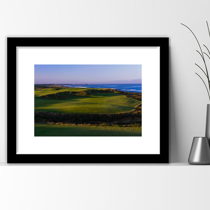 Bandon Dunes Golf Courses Hole 16, Bandon, Oregon, Goft Art Print, Framed Art Print White Border Wall Decor