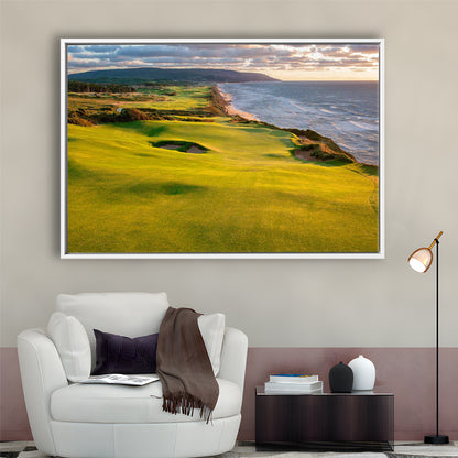 Bandon Dunes Golf Courses At Bandon, Ore, USA 1, Floating Framed Canvas Print Wall Art