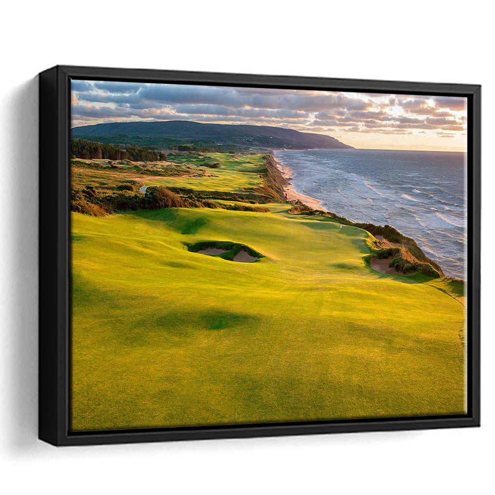 Bandon Dunes Golf Courses At Bandon, Ore, USA 1, Floating Framed Canvas Print Wall Art