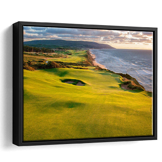 Bandon Dunes Golf Courses At Bandon, Ore, USA 1, Floating Framed Canvas Print Wall Art