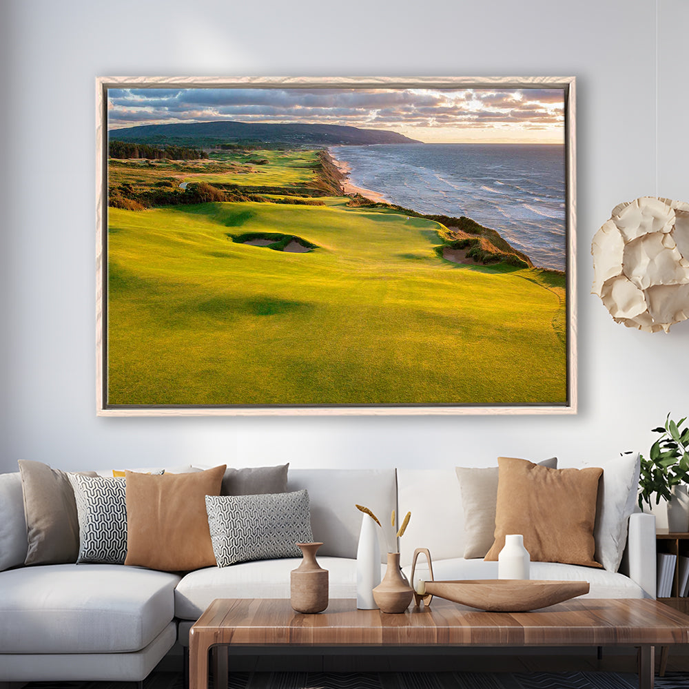 Bandon Dunes Golf Courses At Bandon, Ore, USA 1, Floating Framed Canvas Print Wall Art