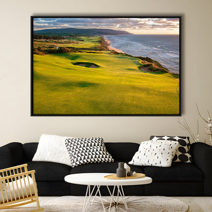 Bandon Dunes Golf Courses At Bandon, Ore, USA 1, Floating Framed Canvas Print Wall Art