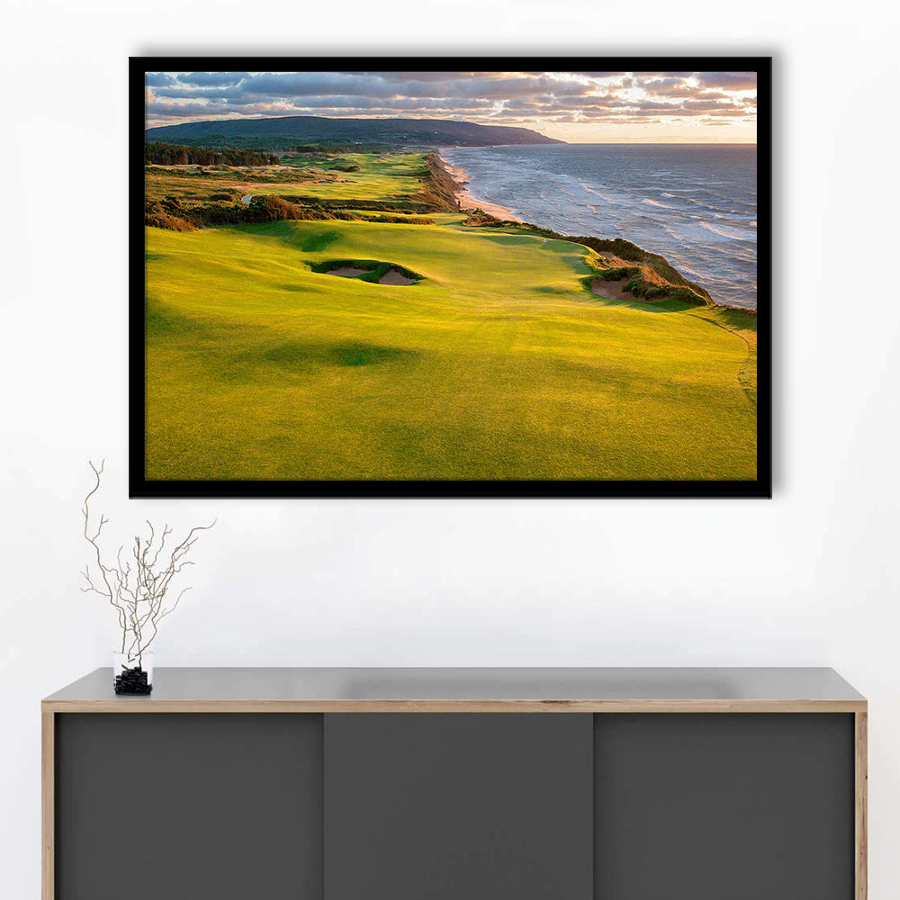 Bandon Dunes Golf Courses At Bandon, Ore, USA 1, Framed Art Print Wall Decor, Picture Framed