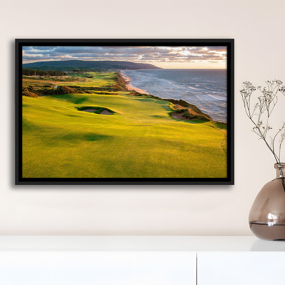 Bandon Dunes Golf Courses At Bandon, Ore, USA 1, Floating Framed Canvas Print Wall Art