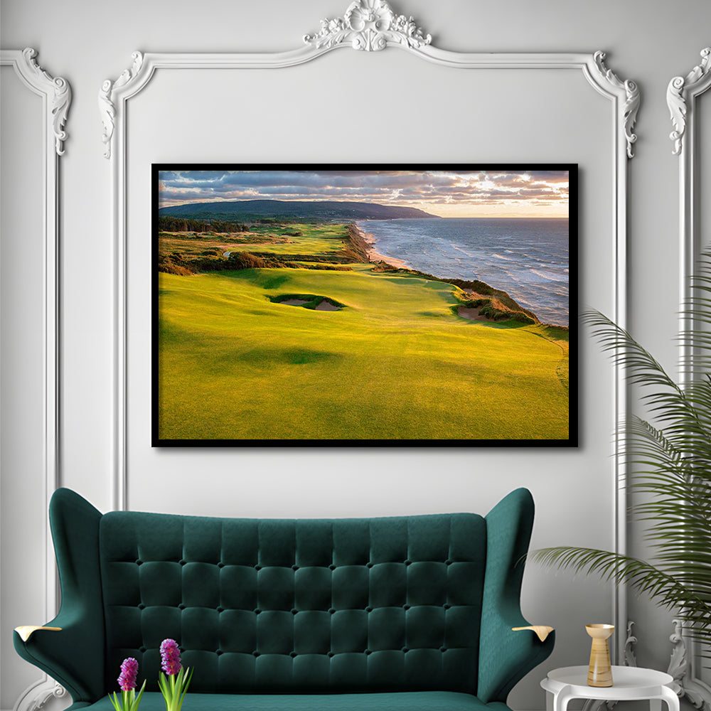 Bandon Dunes Golf Courses At Bandon, Ore, USA 1, Framed Art Print Wall Decor, Picture Framed