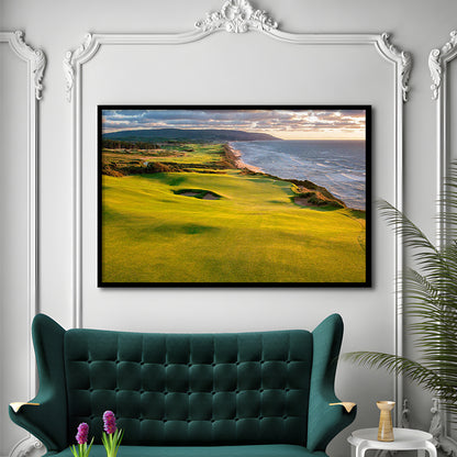 Bandon Dunes Golf Courses At Bandon, Ore, USA 1, Framed Art Print Wall Decor, Picture Framed