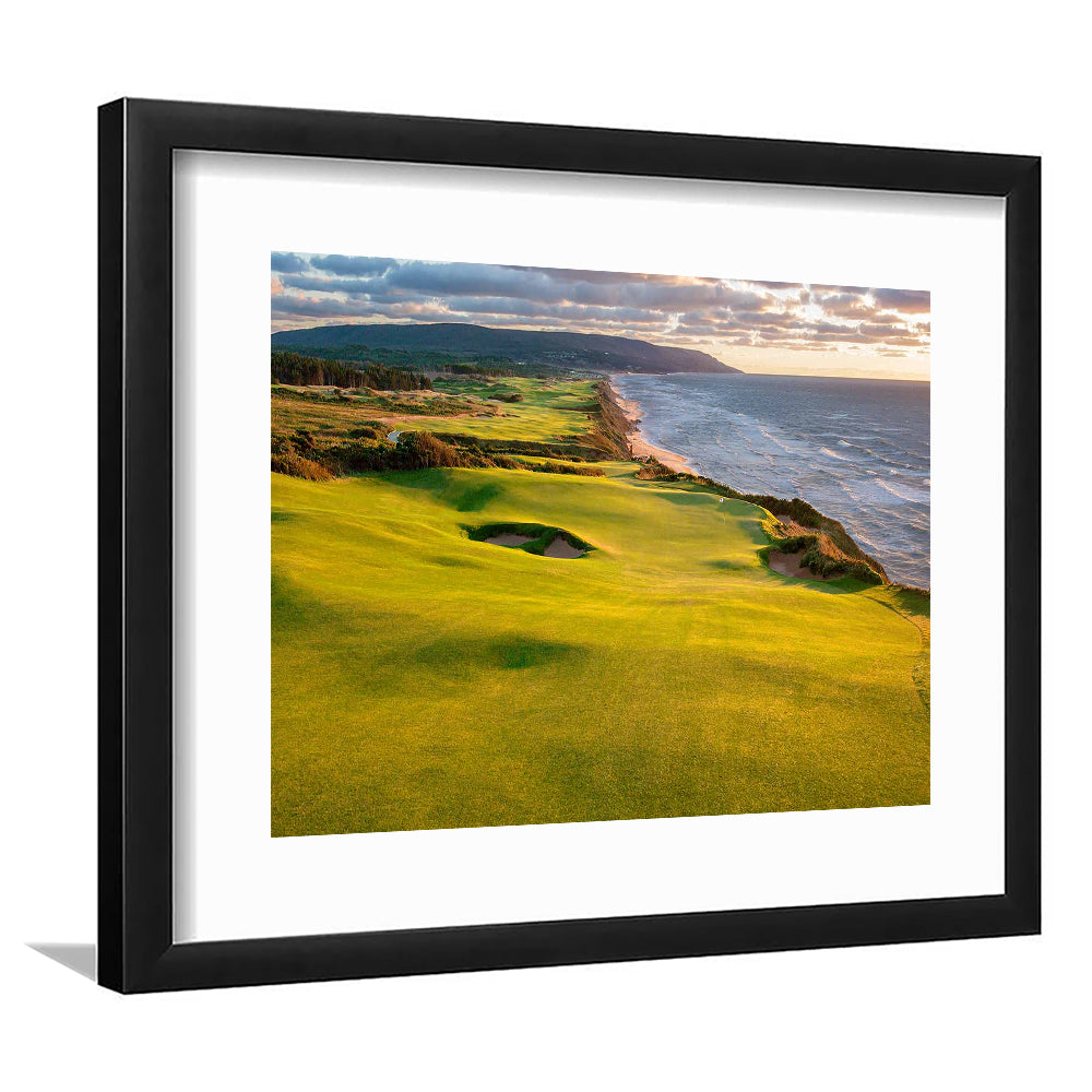 Bandon Dunes Golf Courses At Bandon, Ore, USA 1, Goft Art Print, Framed Art Print White Border Wall Decor