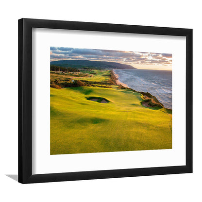 Bandon Dunes Golf Courses At Bandon, Ore, USA 1, Goft Art Print, Framed Art Print White Border Wall Decor