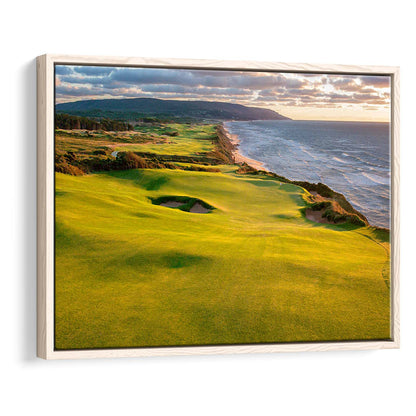 Bandon Dunes Golf Courses At Bandon, Ore, USA 1, Floating Framed Canvas Print Wall Art