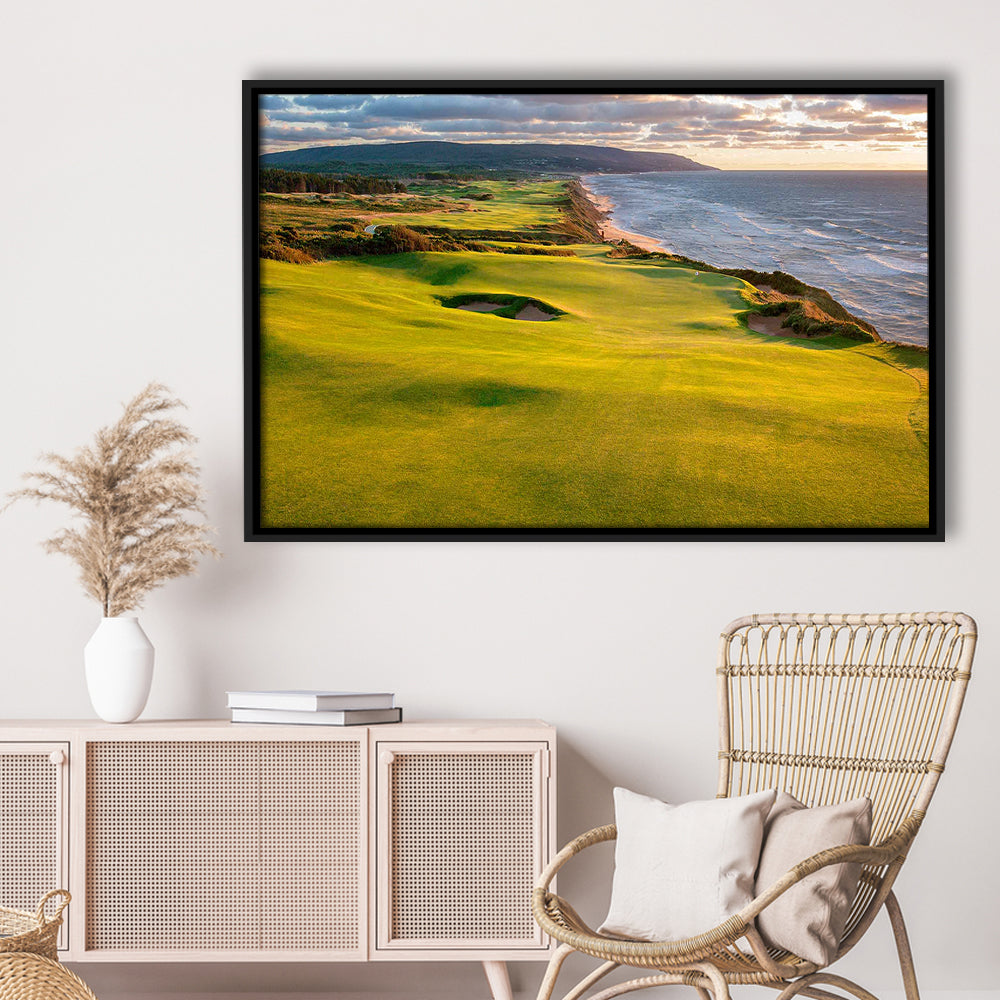 Bandon Dunes Golf Courses At Bandon, Ore, USA 1, Floating Framed Canvas Print Wall Art