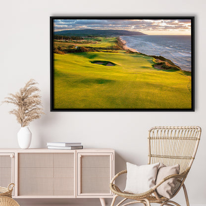 Bandon Dunes Golf Courses At Bandon, Ore, USA 1, Floating Framed Canvas Print Wall Art