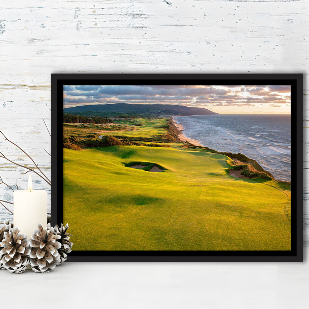 Bandon Dunes Golf Courses At Bandon, Ore, USA 1, Floating Framed Canvas Print Wall Art