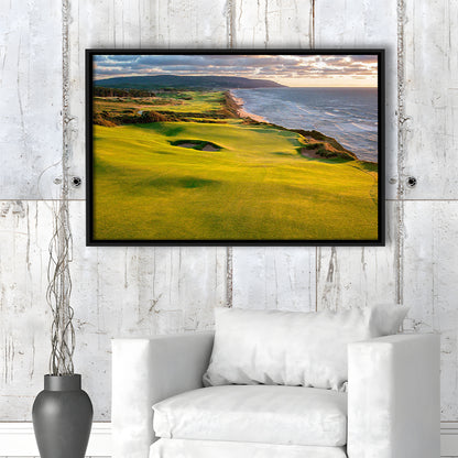 Bandon Dunes Golf Courses At Bandon, Ore, USA 1, Floating Framed Canvas Print Wall Art