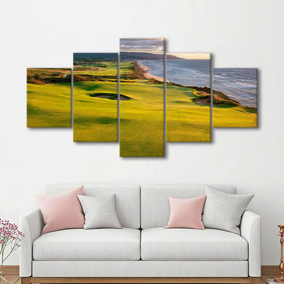 Bandon Dunes Golf Courses At Bandon, Ore, USA 1, Golf Art Print, 5 Pieces Mixed Canvas Print Wall Art