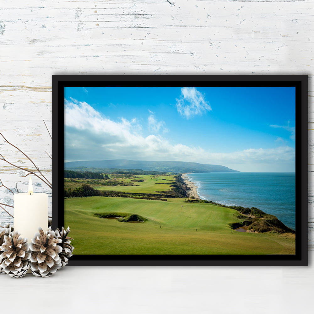 Bandon Dunes Golf Courses At Bandon, Ore, USA 2, Floating Framed Canvas Print Wall Art