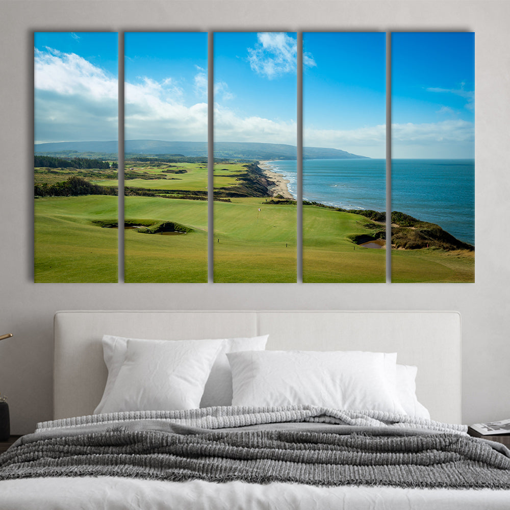 Bandon Dunes Golf Courses At Bandon, Ore, USA 2, Golf Art Print, Extra Large Canvas Print Wall Art