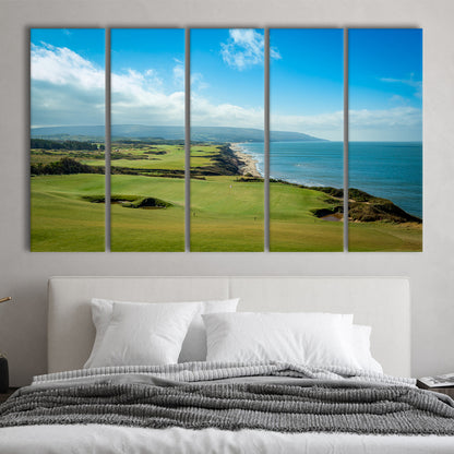 Bandon Dunes Golf Courses At Bandon, Ore, USA 2, Golf Art Print, Extra Large Canvas Print Wall Art